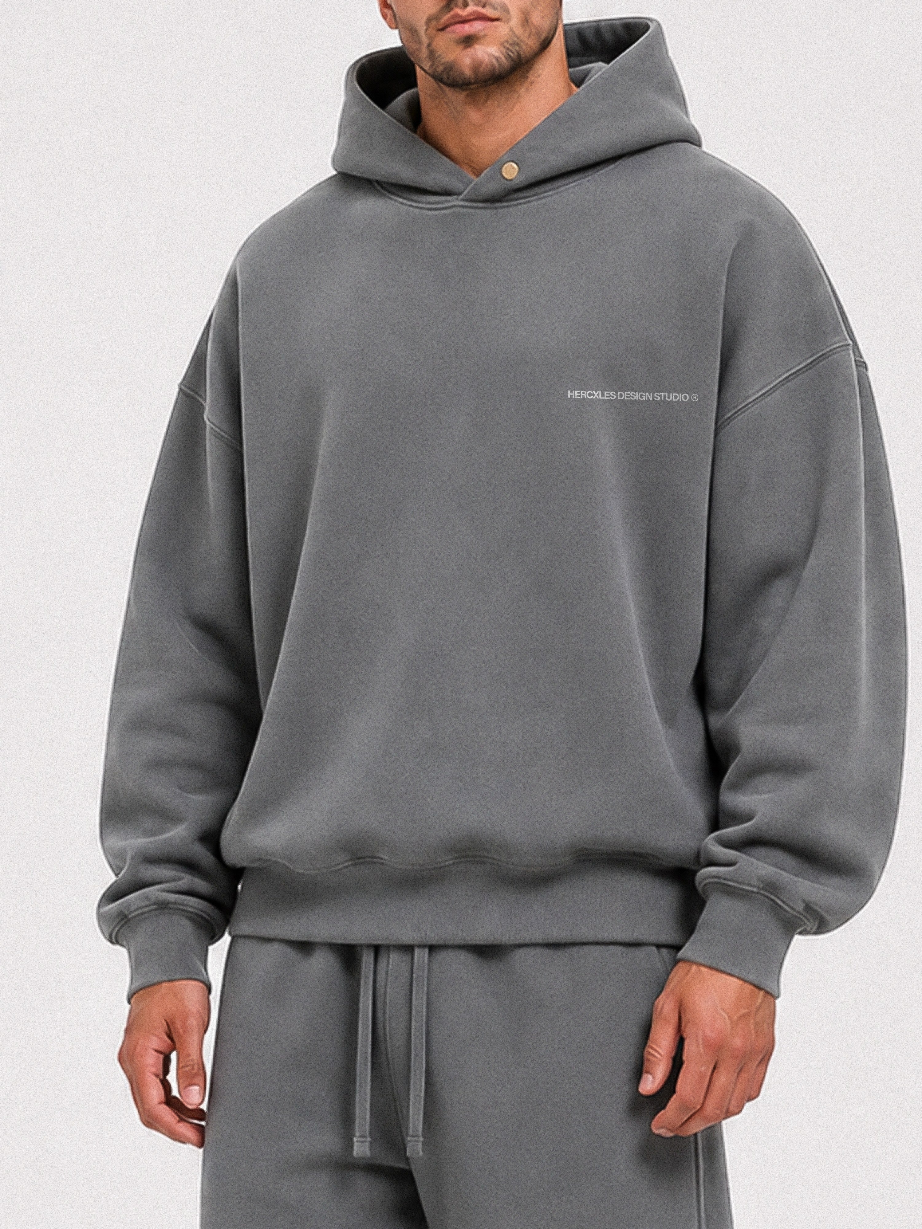 HCX feature detail: Hydra Distressed Hoodie - hcx gallery distressed hoodie dark grey